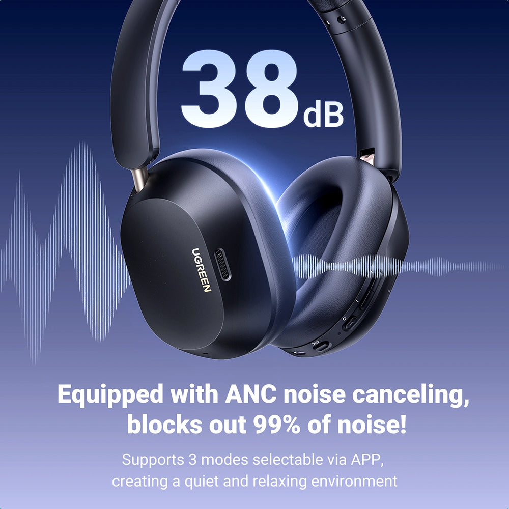 Handsfree Bluetooth UGREEN HiTune Max5C HP203, A2DP, ANC, Modrá
