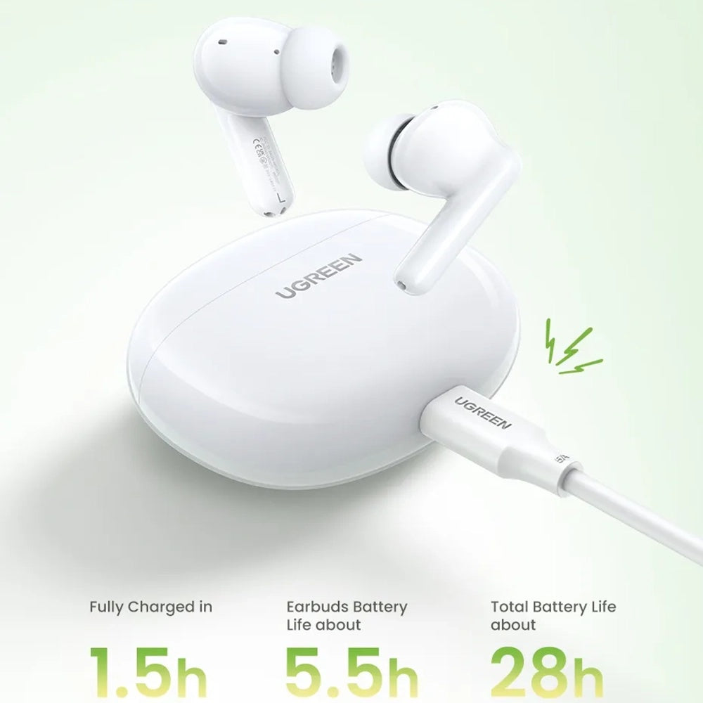 Handsfree Bluetooth UGREEN HiTune P3 WS207, TWS, MultiPoint, Bílá