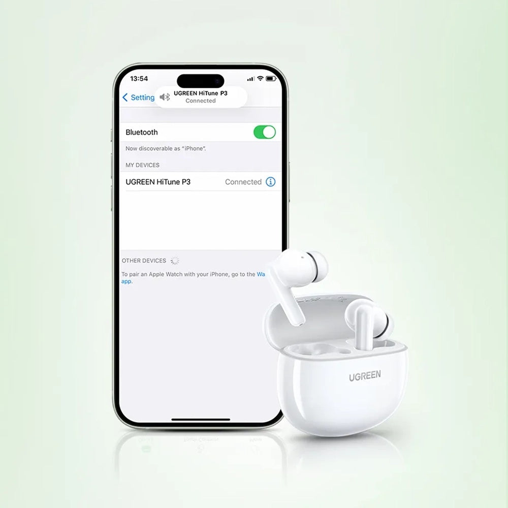 Handsfree Bluetooth UGREEN HiTune P3 WS207, TWS, MultiPoint, Bílá