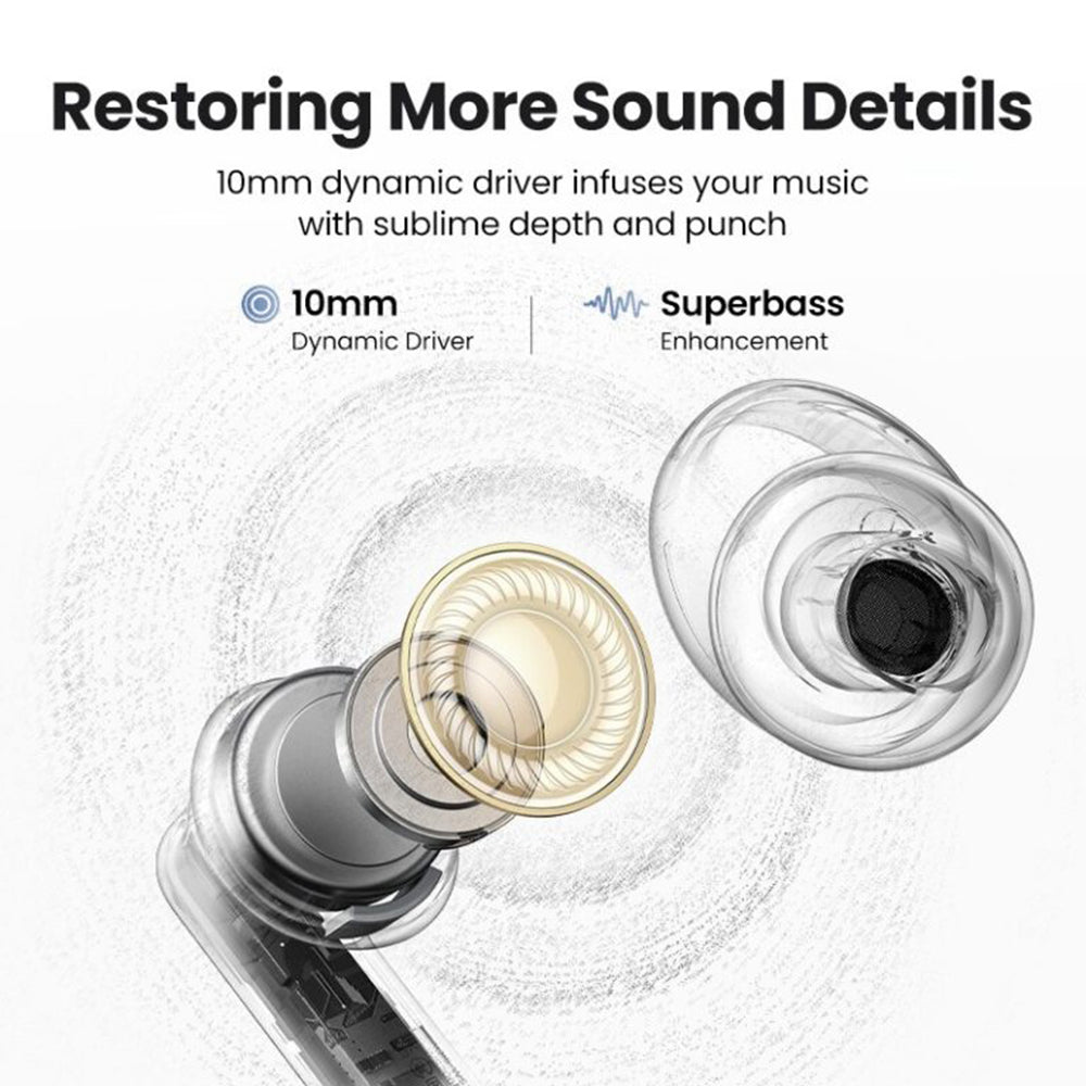 Handsfree Bluetooth UGREEN HiTune T3 Pro WS206, TWS, ANC, MultiPoint, Bílá