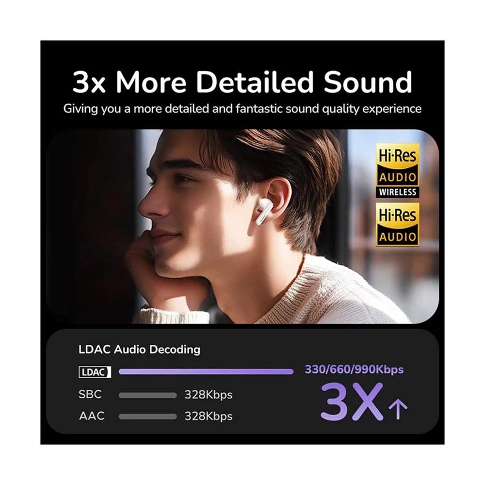 Handsfree Bluetooth UGREEN HiTune T6 Magic WS211, TWS, ANC, MultiPoint, Bílá