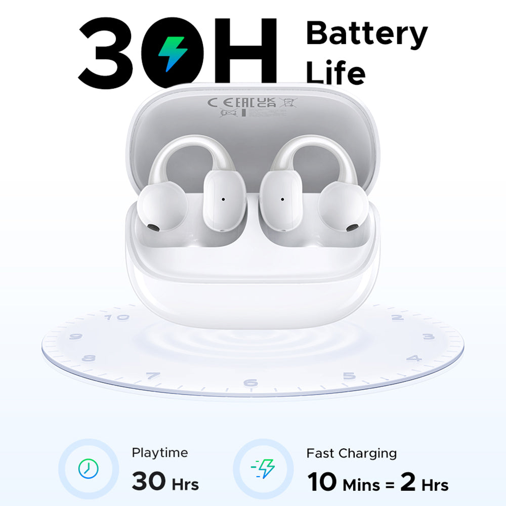 Handsfree Bluetooth UGREEN S6 ClipBuds Magic WS208, TWS, Bílý