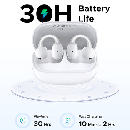 Handsfree Bluetooth UGREEN S6 ClipBuds Magic WS208, TWS, Bílý