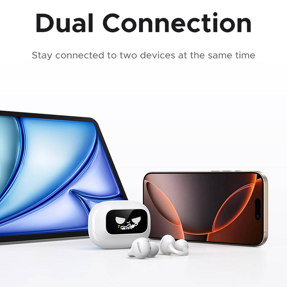 Handsfree Bluetooth UGREEN S6 ClipBuds Magic WS208, TWS, Bílý