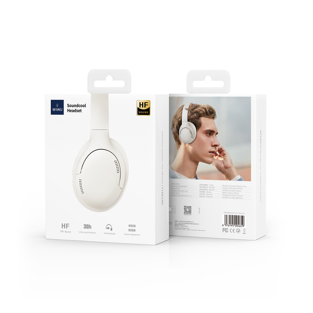Handsfree Bluetooth WiWu TD-02, A2DP, bílé 