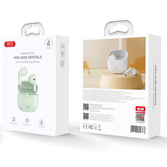 Handsfree Bluetooth XO Design X33, TWS, zelené 