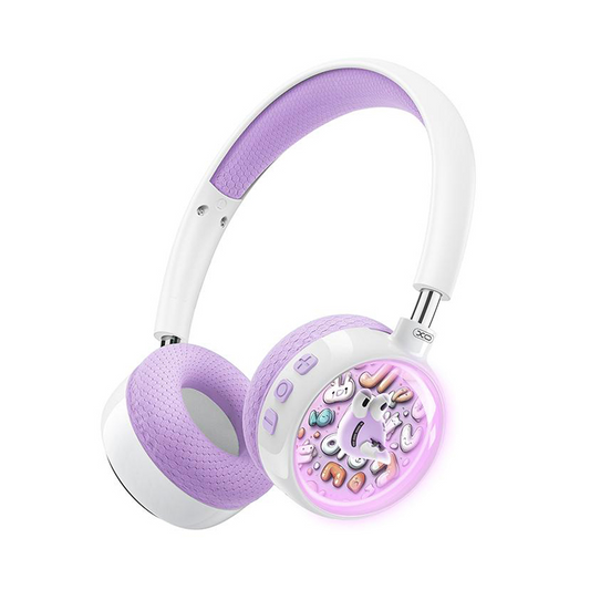 Handsfree Bluetooth XO Design BE57 Cartoon Kids, A2DP, Fialová