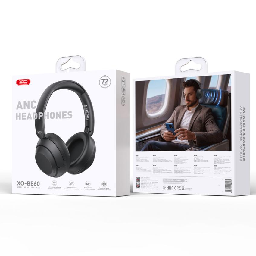 Handsfree Bluetooth XO Design BE60, A2DP, ANC, Černá