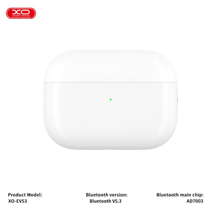 Handsfree Bluetooth XO Design EV53, TWS, ANC, Bílá