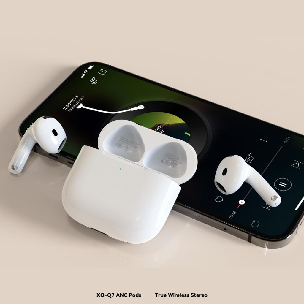 Handsfree Bluetooth XO Design Q7 Pods, TWS, ANC, Bílá