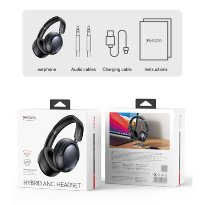 Handsfree Bluetooth Yesido EP07, A2DP, ANC, Černá