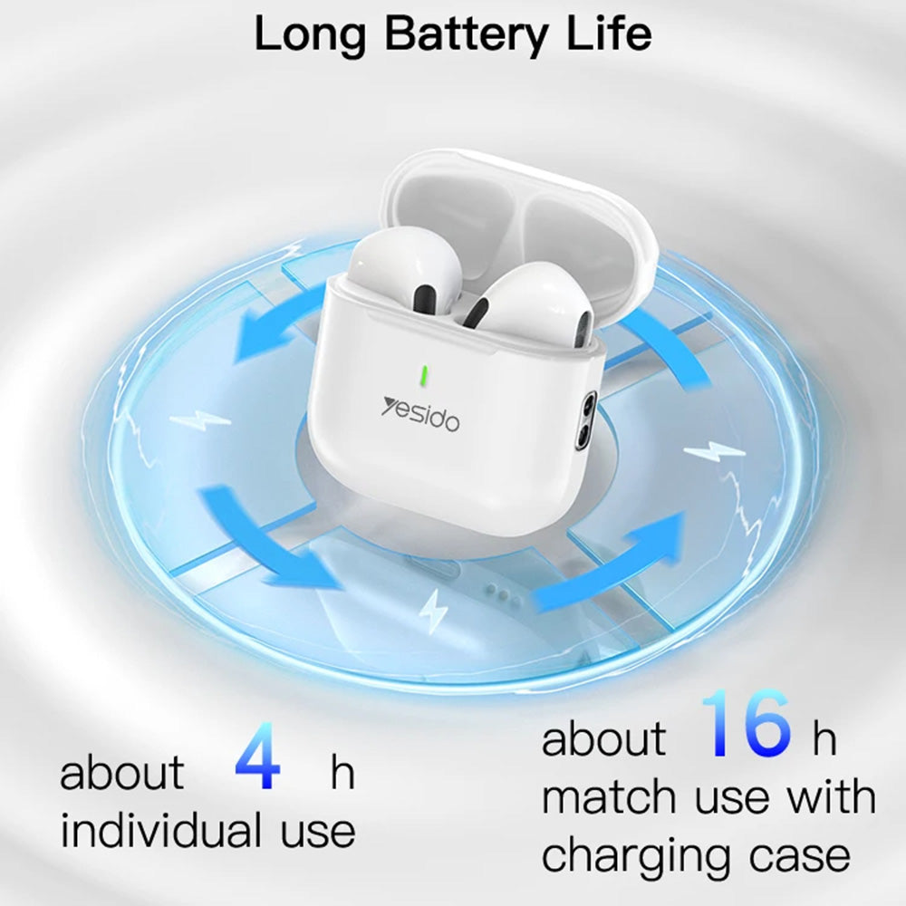 Handsfree Bluetooth Yesido TWS17, TWS, Bílý
