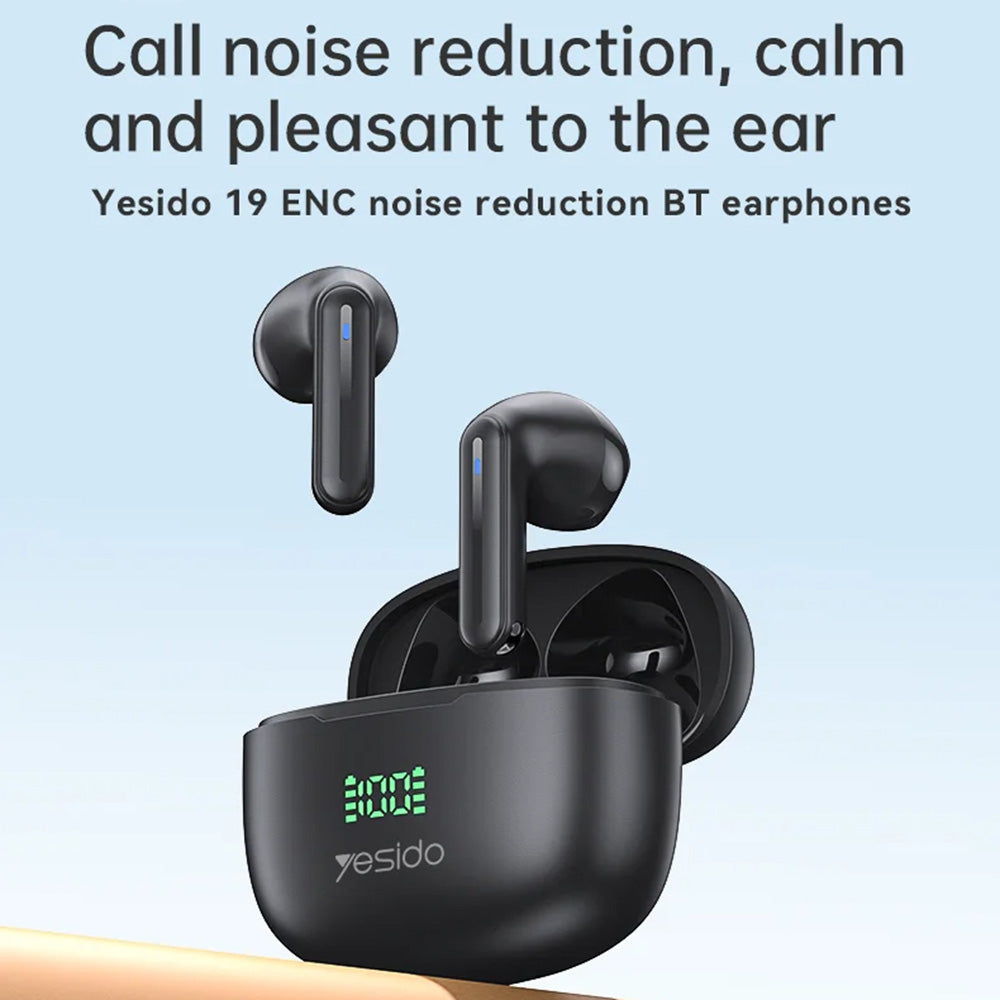 Handsfree Bluetooth Yesido TWS19, TWS, Černá