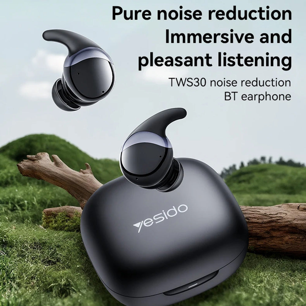 Handsfree Bluetooth Yesido TWS30, TWS, ANC, Černá