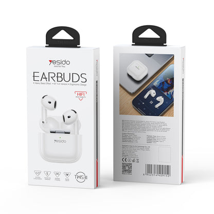 Handsfree Bluetooth Yesido TWS31, TWS, Bílá
