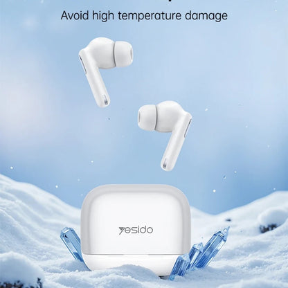 Handsfree Bluetooth Yesido TWS34, TWS, ANC, Bílá