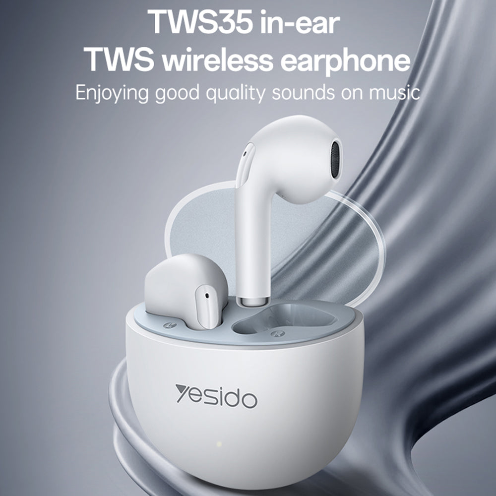 Handsfree Bluetooth Yesido TWS35, TWS, Bílý