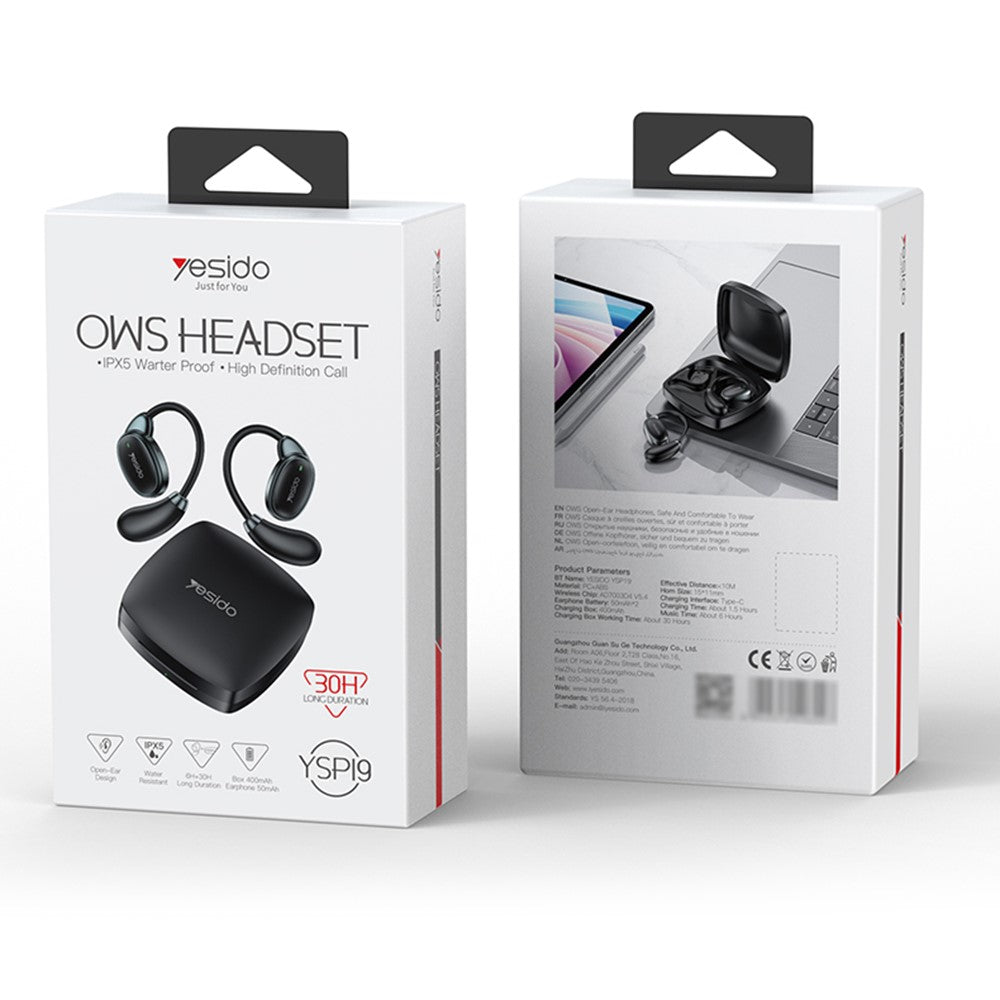 Handsfree Bluetooth Yesido YSP19 BL, TWS, Černá