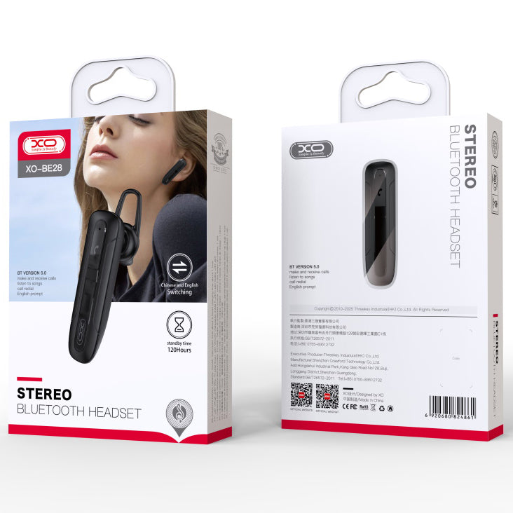 Handsfree Bluetooth XO Design BE28, A2DP, černé