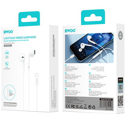 Handsfree Lightning BWOO BO-HF179, Bílá