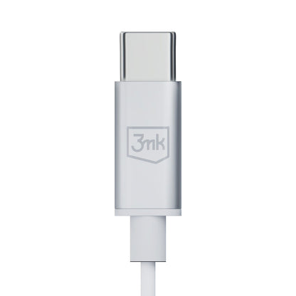 Handsfree USB-C 3MK, bílé 