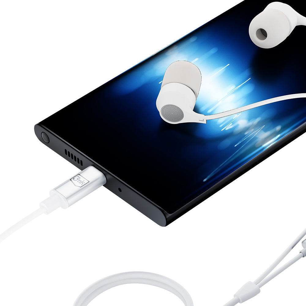 Handsfree USB-C 3MK, bílé 