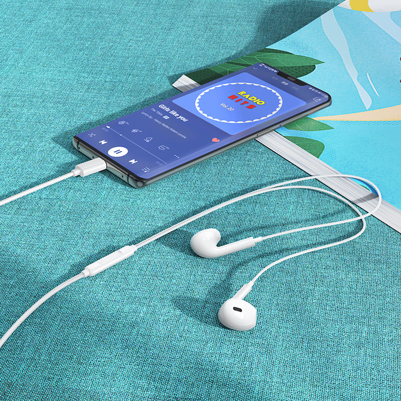 Handsfree USB-C Borofone BM100 Max Fuente, Bílá