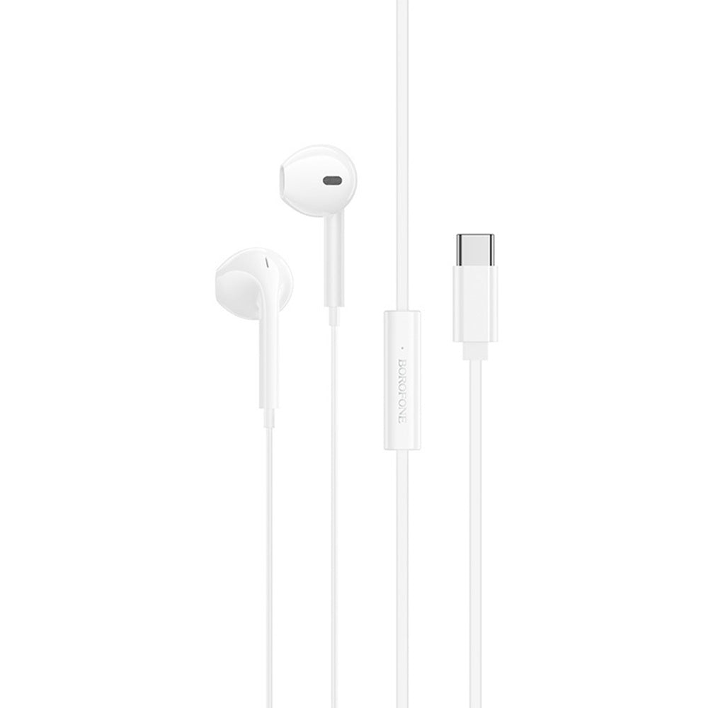 Handsfree USB-C Borofone BM99 Star, Bílá