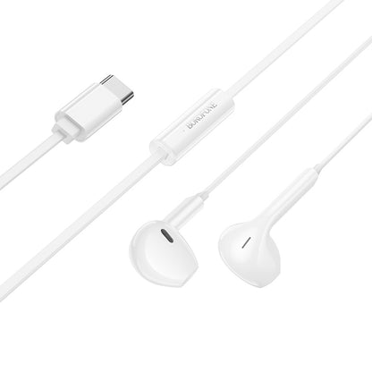 Handsfree USB-C Borofone BM99 Star, Bílá