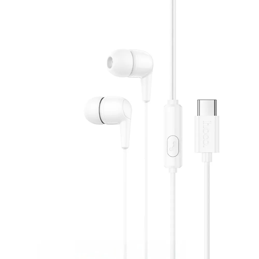 Handsfree USB-C HOCO M97, Bílá