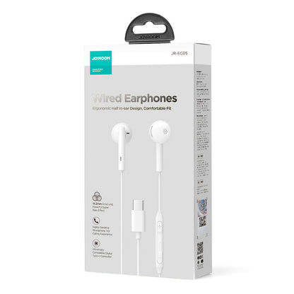 Handsfree USB-C Joyroom JR-EC05, Bílá