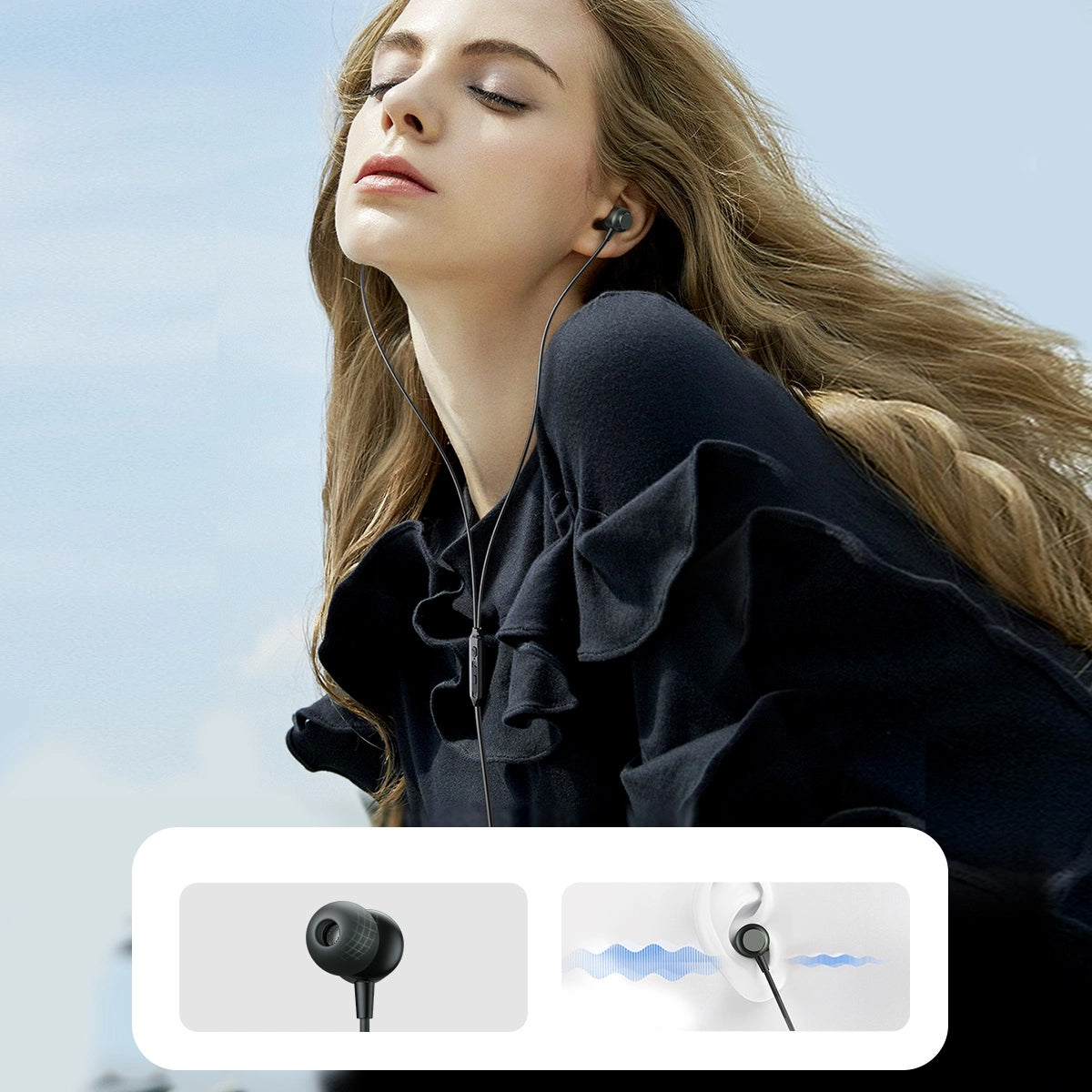 Handsfree USB-C Joyroom JR-EC06, Šedá