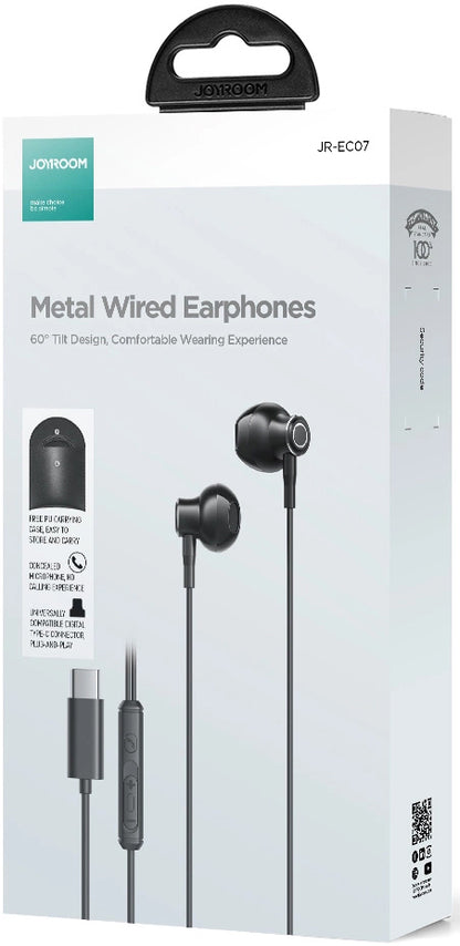 Handsfree USB-C Joyroom JR-EC07, Černá