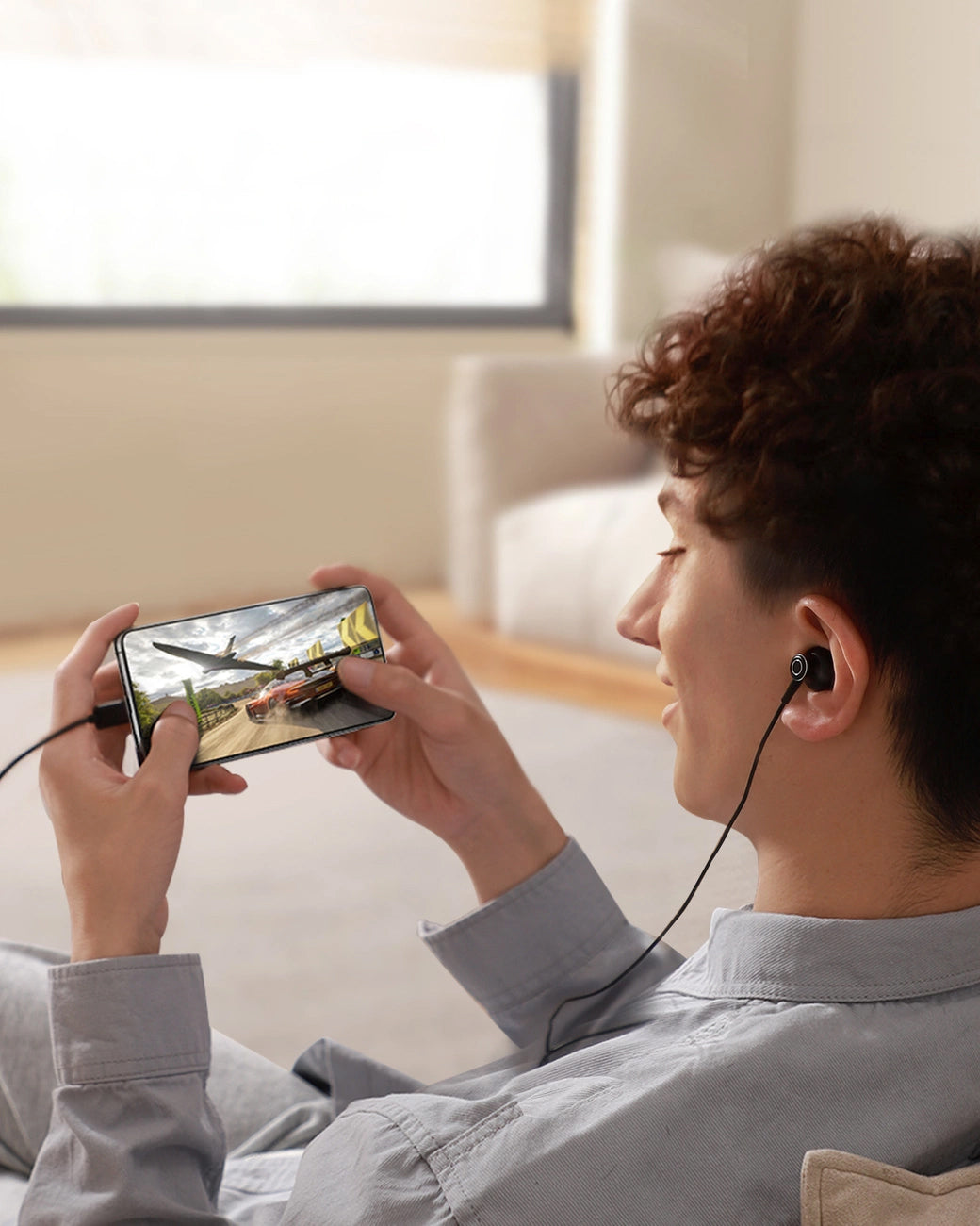 Handsfree USB-C Joyroom JR-EC07, Černá