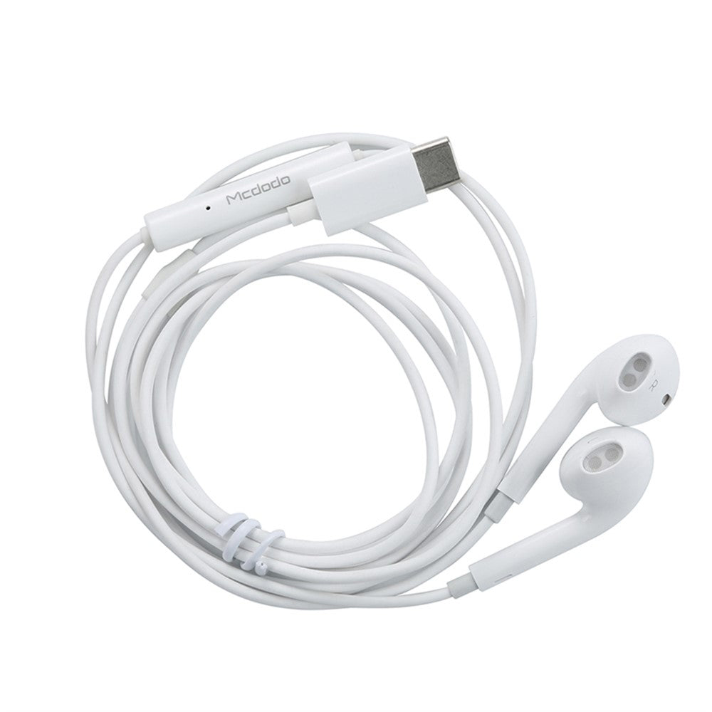 Handsfree USB-C McDodo HP-6071 Element, 1.2m, Bílá