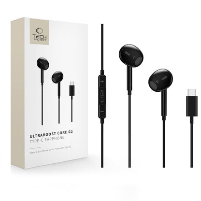 Handsfree USB-C Tech-Protect Ultraboost Core G2, Černá