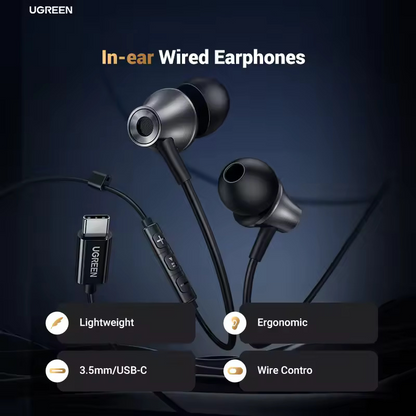 Handsfree USB-C UGREEN EP105, Černá