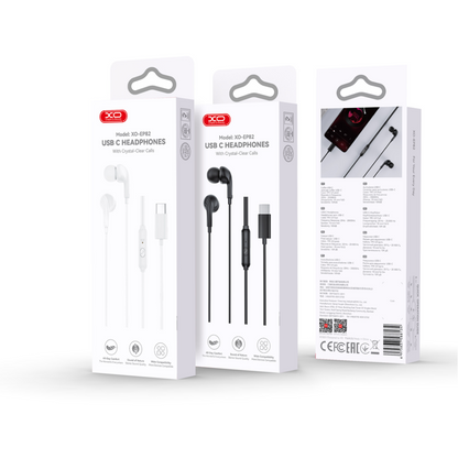 Handsfree USB-C XO Design EP82, Bílá