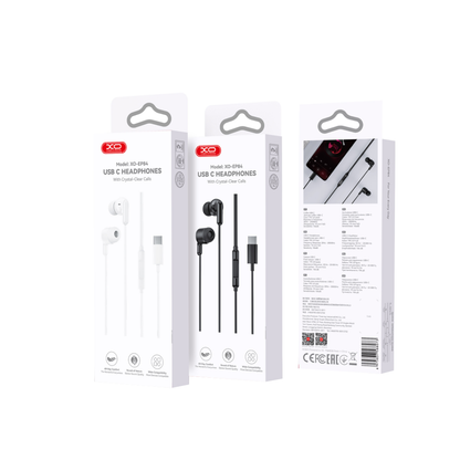 Handsfree USB-C XO Design EP84, Bílá
