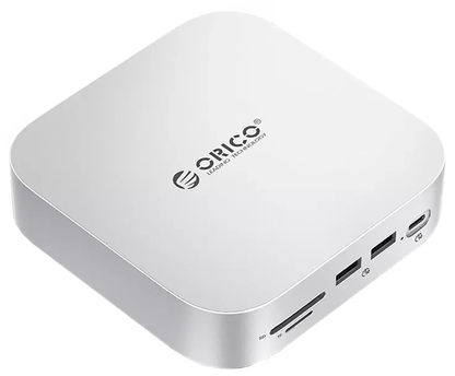 Multifunkční rozbočovač Orico MiniLink M48PR pro Apple Mac Mini M4, 9v1, stříbrný