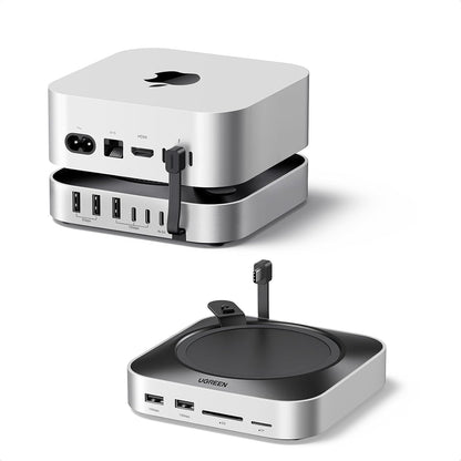 Multifunkční hub UGREEN CM841A (95094) pro Apple Mac Mini M4 / Pro, 10v1, šedý