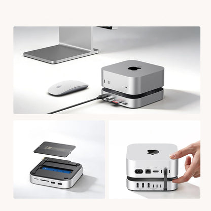 Multifunkční hub UGREEN CM841A (95094) pro Apple Mac Mini M4 / Pro, 10v1, šedý