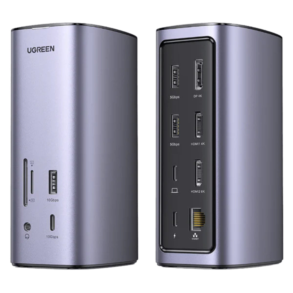 Multifunkční hub UGREEN Pro CM555, 13v1, šedý