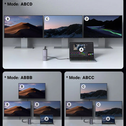 Multifunkční hub UGREEN Pro CM555, 13v1, šedý