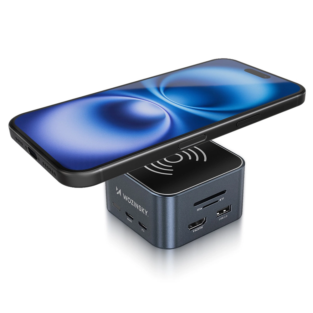 Multifunkční hub WZK WHBC09Y8S, 12v1, Šedý