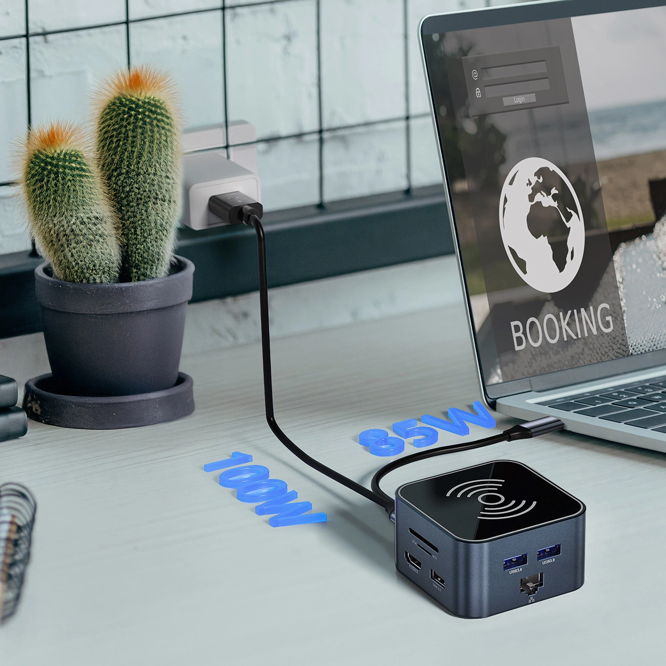 Multifunkční hub WZK WHBC09Y8S, 12v1, Šedý