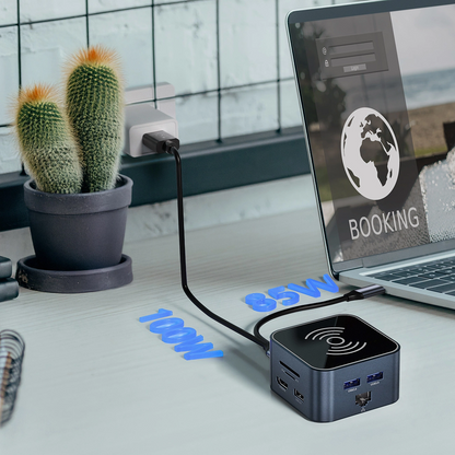 Multifunkční hub WZK WHBC09Y8S, 12v1, Šedý