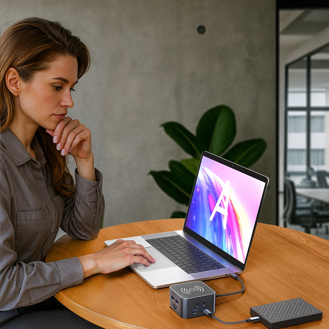 Multifunkční hub WZK WHBC09Y8S, 12v1, Šedý