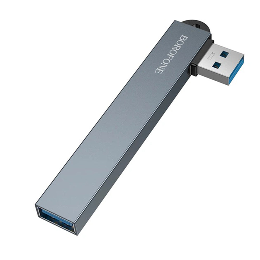 USB hub Borofone FH1, 4v1, šedý
