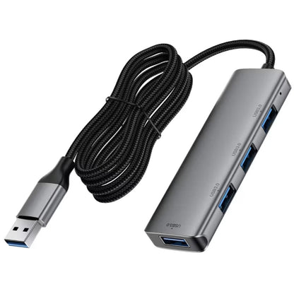 USB hub Acefast J17, 4v1, Šedý